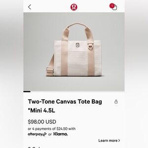 Two-tone canvas tow bag